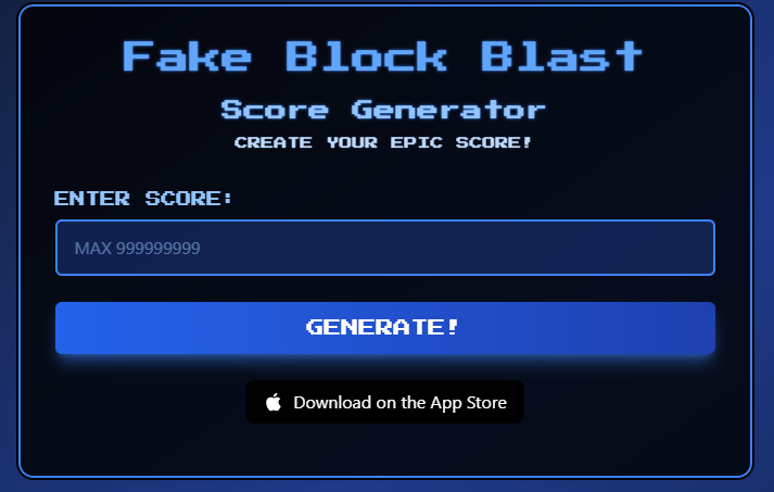 Generate Fake Block Blast screenshot solution hack