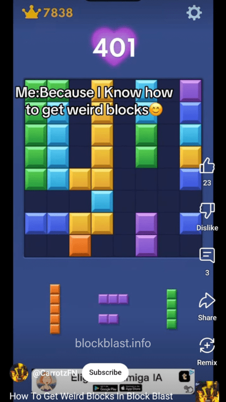 These Weird Blocks let you complete your challenging game in Block Blast