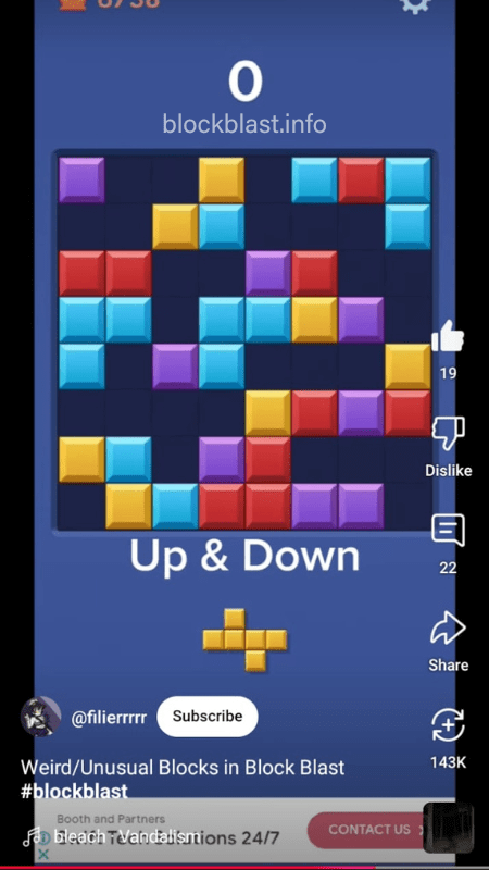 Up & Down - All weird blocks in block blast