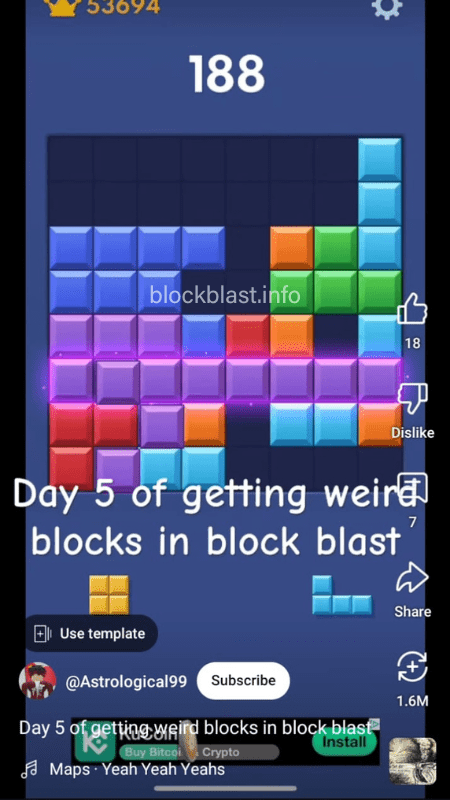 Obtain the advanced strategies as Weird Blocks in the game Block Blast