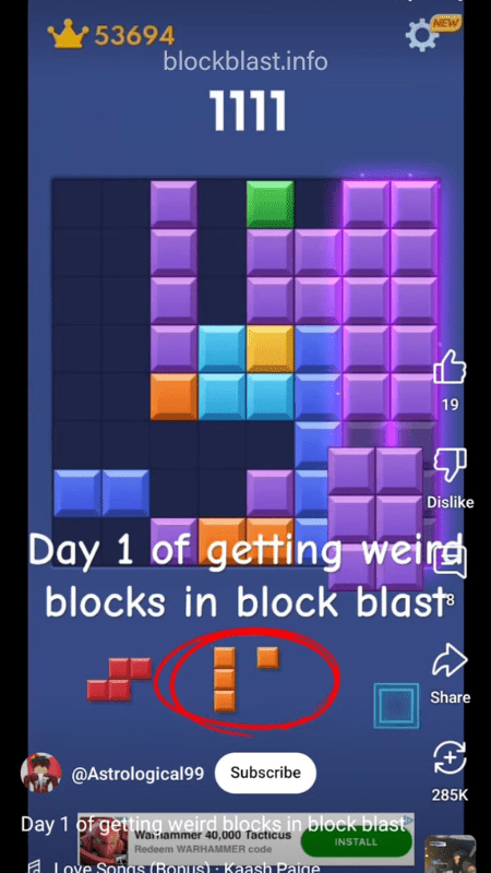 Enjoy Weird Blocks in Block Blast randomly